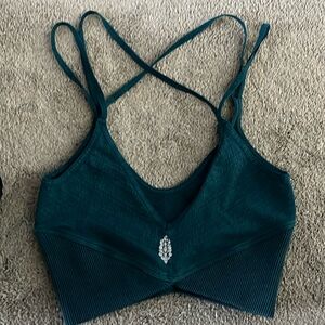 Free People Movement green sports bra